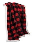 Carstens Home Lumberjack Plaid Sherpa Throw Blanket - JP527. Fixed Price $50.16.