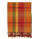 Saro Lifestyle Harvest Plaid Throw Blanket, Terracotta, 50"" X 60""" (TH520.T.... Fixed Price $46.27.