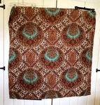 Pottery Barn Sabrina Print Velvet Throw Tablecloth 50X50". Fixed Price $49.99.