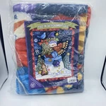 Peace On Earth Snowman Fleece Throw Blanket Multicolor 51 X 64. Fixed Price $21.71.