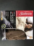 Sunbeam Velvet Heated Blanket 100% Polyester King Small Burn From Gun. Fixed Price $99.99.