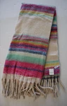 Free People Women's One Size Ivory Multi Striped Fringe Throw Blanket. Fixed Price $24.00.