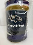 Nfl Baltimore Ravens Fleece Throw Blanket 50 X 60 In Purple Gold Black White. Fixed Price $10.99.