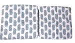 SET/2 Lillian August White/ Blue Paisley Quilted Cotton Euro Pillow Shams. Fixed Price $24.00.