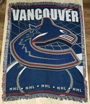 Vancouver Canucks Nhl Hockey Throw Blanket 90'S Logo Northwest Company Usa Made. Fixed Price $20.19.