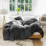 3 Pc Plush Shaggy Duvet Cover Set Luxury Ultra Soft Crystal Velvet Bedding Se.... Fixed Price $38.93.