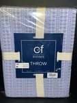 Carol & Frank Textured Waffle Throw Blanket Blue 50" 60" Home Bedding Decor. Fixed Price $39.95.