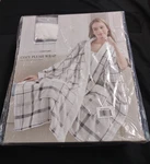 Premier Comfort Grey Plaid Cozy Plush Wrap 50 X 70 New In Package Nip. Fixed Price $19.99.