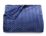 The Big One Plush Throw Blanket Navy Blue Textured Pattern Super Soft 60 72. Fixed Price $15.00.