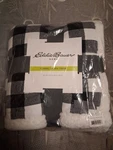 Eddie Bauer Cabin Plaid Cotton Black Throw BLANKET-50X60. Fixed Price $22.50.
