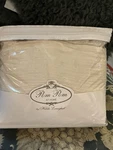 New $184 Pom At Home Linen Hermosa Oversized Throw Ocean Cream 60" X 90". Fixed Price $75.00.