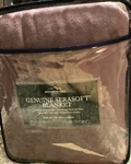 New Berkshire Serasoft Plush Blanket Throw Brown 102X90 Lightweight P5. Fixed Price $50.00.