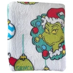 The Grinch Oversized Throw Blanket, 50"X70" Dr. Seuss Christmas Microplush. Fixed Price $24.88.