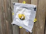 Bitty & Pretty Lovey 3D Flower Gift Gray Baby Toy Blanket Pavilion Security. Fixed Price $15.19.