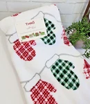 Christmas Mittens Marlo Lorenz Throw Blanket Red Green Fleece 50X70 New. Fixed Price $24.74.