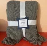 Charter Club Damask Design Chevron Throw, 50" X 60" Color Gray Msrp $100.00. Fixed Price $45.99.