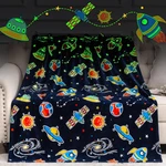 Glow In The Dark Galaxy Space Blanket Gifts For Boys Girls, Star Planet And Sola. Fixed Price $31.00.
