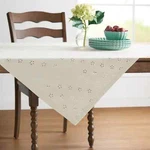 Pioneer Woman Eyelet Table Throw 50" X White Cotton Fabric New. Fixed Price $29.99.