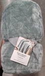 Better Homes & Gardens Textured Velvet Plush Throw Blanket Chevron Gray 50X72IN. Fixed Price $23.30.
