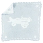 Barefoot Dreams Cozychic Scalloped Baby Receiving Blanket, Blue/white, One Size. Fixed Price $59.95.
