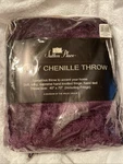 New Sutton Place Purple Amethyst Luxury Chenille Throw W/fringe 40 70". Fixed Price $39.99.