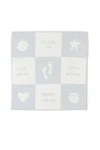 Barefoot Dreams Cozychic Cuddle Receiving Blanket, Blue-pearl, 30"X30". Fixed Price $103.29.