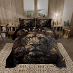 Castle Fairy 3D Lion Comforter Set Full Size Wild African Animal Bedding .... Fixed Price $71.70.