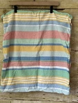 Lauren Ralph Pillow Covers Stripe Square Zip Closure Blue Yellow Green. Fixed Price $12.99.