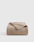 Bnwt Quince Chunky Wool Hand Knit Throw Blanket 50"X60" Neutral New Tags. Fixed Price $99.00.