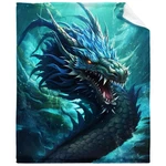 Corgi Blanket Blue Throw 60"X80"FOR Adult, DRAGON2. Fixed Price $72.36.