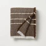 Hearth & Hand Magnolia Throw Blanket Chocolate Brown Cream Stripe Farmhouse Fall. Fixed Price $35.10.