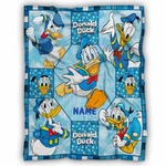 Personalized Donald Duck Blanket, Cartoon Characters Fleece Sherpa. Fixed Price $75.95.