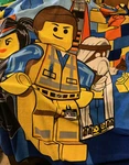 Lego Movie With Emmet & Friends Full Size Plush Blanket Approx 60" 84". Fixed Price $39.50.