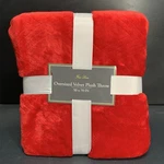 Fine Lines Velvet Plush Throw 50X70IN Red Very Soft Nos. Fixed Price $18.00.