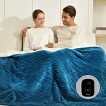 Bearhug Electric Heated Blanket, TWIN62X84" Ribbed Flannel & Sherpa,fast Heating. Fixed Price $45.00.