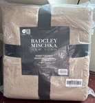 Badgley Mischka Faux Rabbit Fur Mink Reversible Throw Blanket White 50" 60". Fixed Price $18.00.