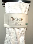Luxury Velvet Throw 50 In 70 Oversized White Ardour Soft And Warm New. Fixed Price $44.74.