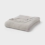 King Sweater Knit Bed Blanket Gray - Threshold. Fixed Price $27.99.