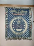 United States Air Force Emblem Cotton Blanket 58" X 48" Preowned. Fixed Price $34.99.