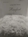 Reafort Luxury Long Hair Shaggy Pv Fur Faux Oversized 60"X70" Throw Blanket. Fixed Price $15.99.