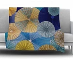 Kess Inhouse "suspension" Gold Blue Fleece Throw Blanket 32" X 38". Fixed Price $16.99.