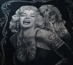 Large 80" X 90" Dga Marilyn Monroe Soft Throw Blanket 2012 David Gonzales Art. Fixed Price $79.00.