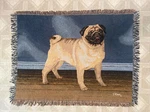 Pug Dog By Picken Family Pet Throw Blanket Afghan 45X60 Tapestry. Fixed Price $33.70.