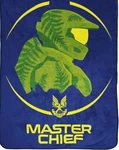 Halo Master Chief Blue Plush Blanket 46" X 60" Fleece Throw Soft New. Fixed Price $14.99.