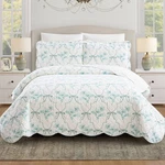 Modern Heirloom 3PC King Floral Frames Quilt Bedding Set Blue. Fixed Price $31.99.