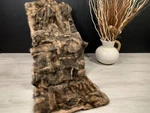 Natural Fur Chair, Handmade Patch Throw, Blanket Home Rustic Decor. Fixed Price $189.95.