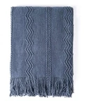Bourina Throw Blanket Textured Solid Soft Sofa Couch Cover Knitted Decorat. Fixed Price $15.99.