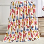 Plazatex Ice Cream Micro Plush Decorative All Season Multi Color 50" 60" Throw. Fixed Price $21.70.
