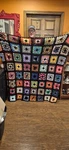 New Hand Crochet Granny Blanket Afghan Throw 72X72 Black Trim 64 Squares. Fixed Price $64.93.