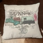 Pottery Barn Teen Junk Gypsy Not Who All Wander Are Lost Throw Pillow Western. Fixed Price $44.99.